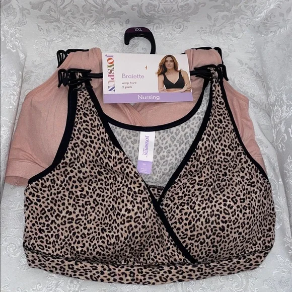 NWT Kindred Bravely Pink & Black Leopard Nursing Bralette - Picture 1 of 4